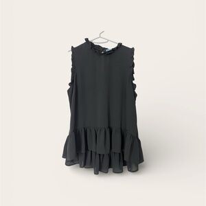 CeCe Elegant Black Ruffle Dress